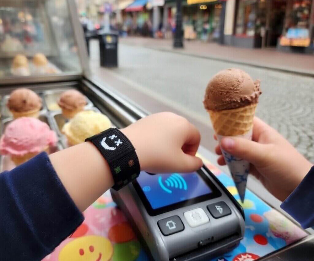 chlapec platba zmrzlina